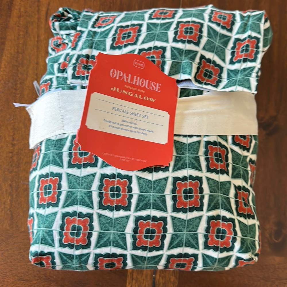 Printed Cotton Percale Sheet Set from Opalhouse™ designed with Jungalow™. King